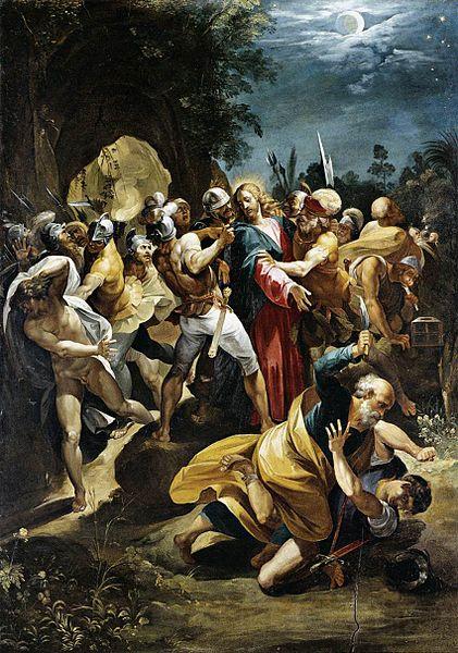 GIuseppe Cesari Called Cavaliere arpino Christ Taken Prisoner Spain oil painting art